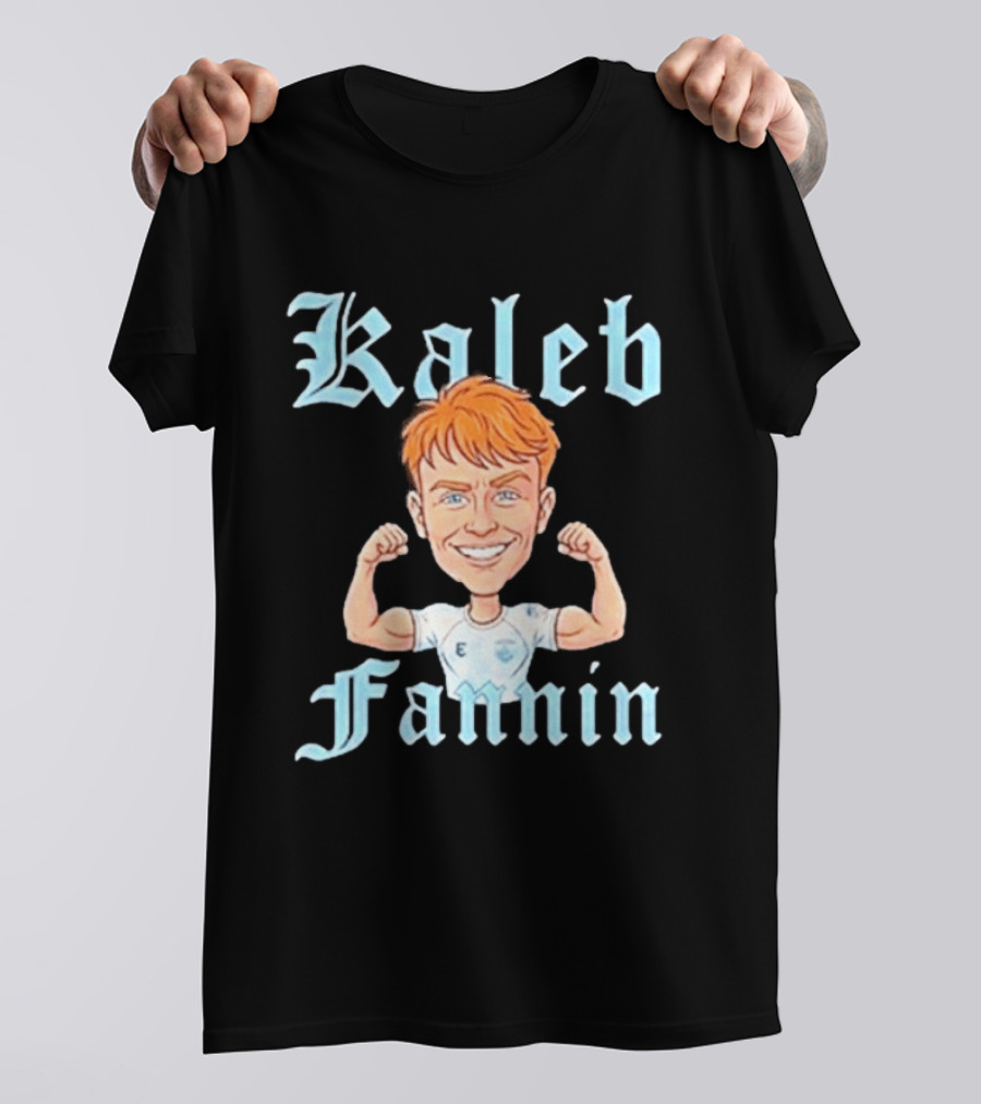 Kaleb Fannin Cartoon Character Flexing Muscles T-Shirt
