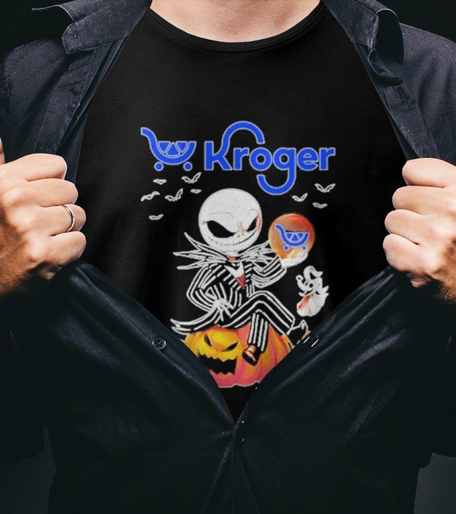 Kroger Jack Skellington Zero Halloween Pumpkin Balloons T-Shirt