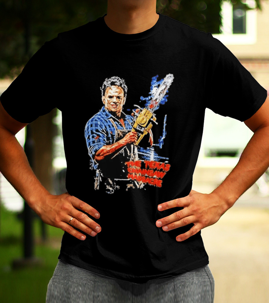 Texas Chainsaw Massacre Leatherface Chainsaw T-Shirt