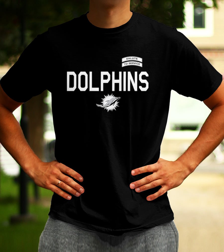 Miami Dolphins Salute To Service Dolphins Football T-Shirt