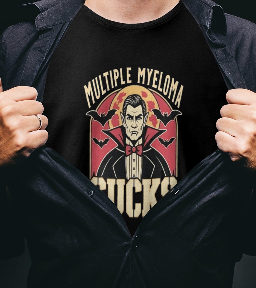 Multiple Myeloma Sucks Vampire Bats Awareness T-Shirt