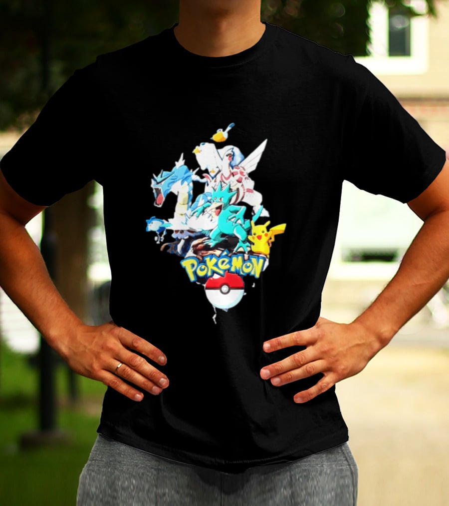 Pokemon Pikachu Gyarados Ralts Golduck Pelipper Dialga Poke Ball T-Shirt