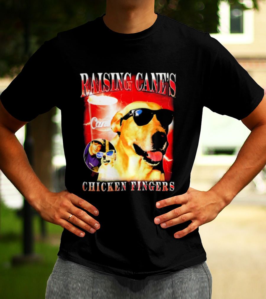 Raising Cane's Labrador Sunglasses Cup Chicken Fingers T-Shirt