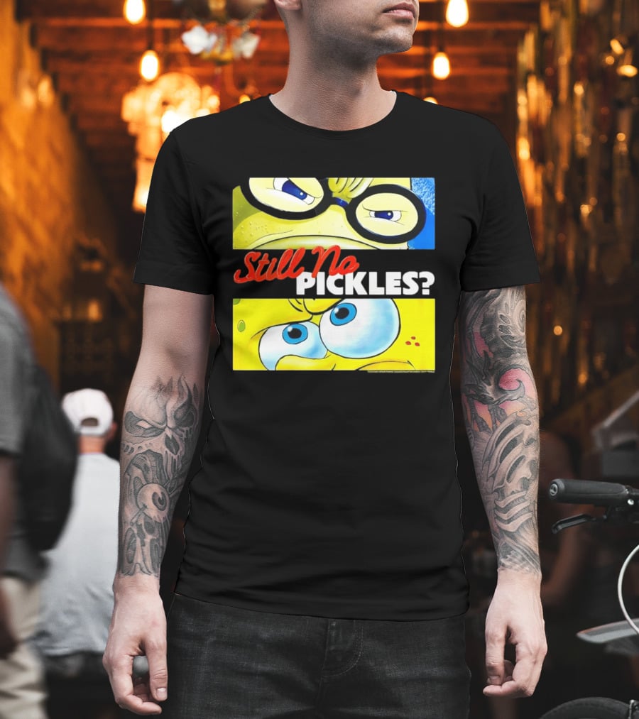 SpongeBob SquarePants Still No Pickles Nickelodeon Eyes Close Up T-Shirt