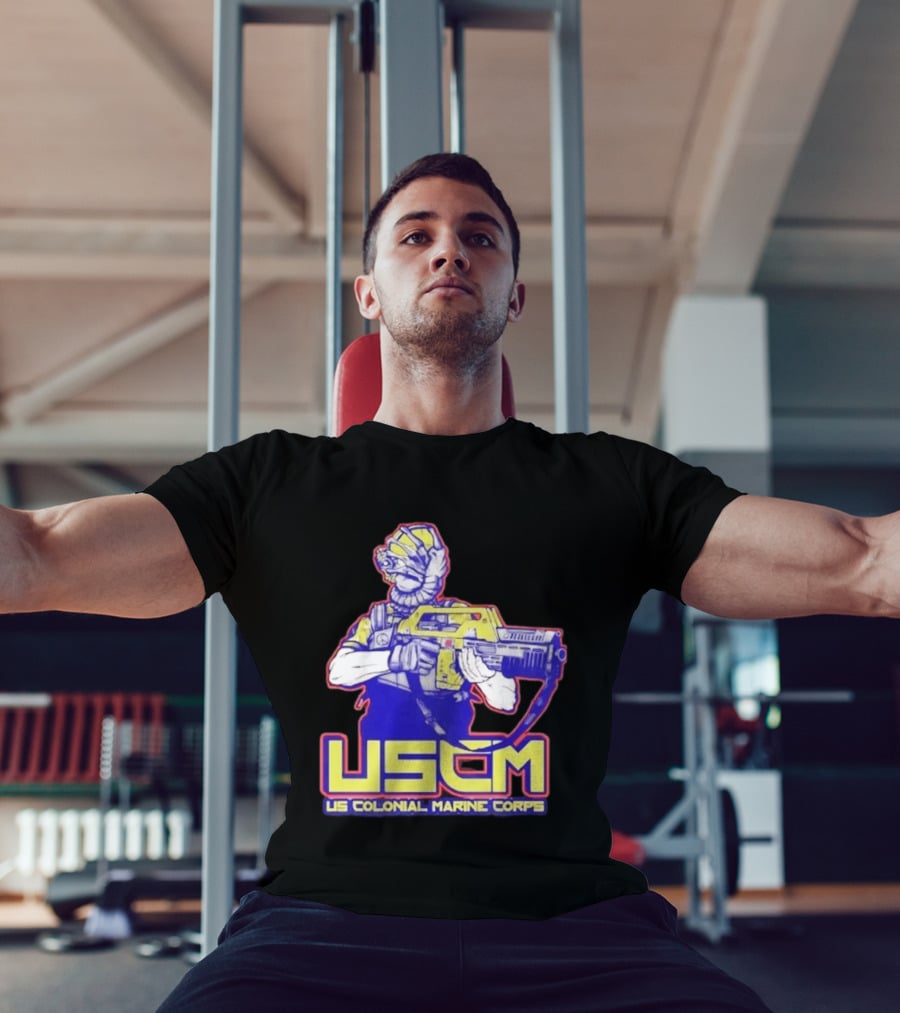 USCM US Colonial Marine Corps Alien Warrior T-Shirt