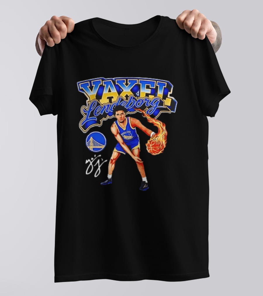 Vaxfi Lendeborg Golden State Warriors Basketball Flame Player T-Shirt