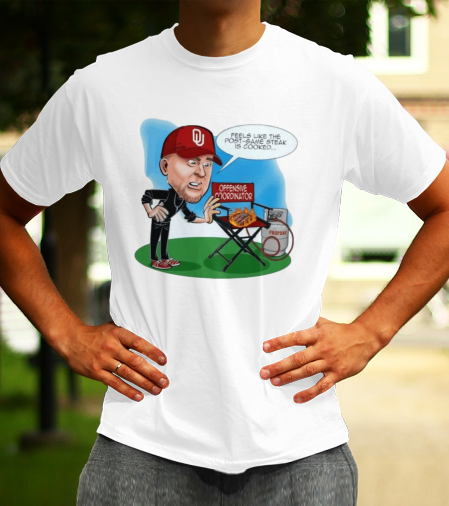 Brent Venables Oklahoma Sooners Offensive Coordinator Cartoon Steak Propane T-Shirt