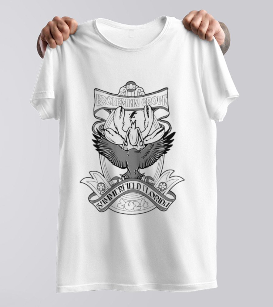 Brohemian Grove Summerfield Florida 2024 Owl And Bird T-Shirt