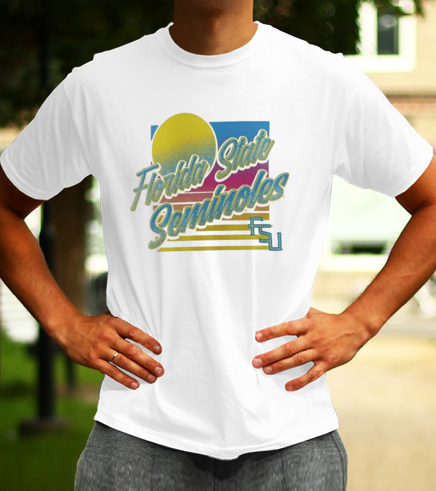 Florida State Seminoles FSU Retro College Sports Sunset T-Shirt