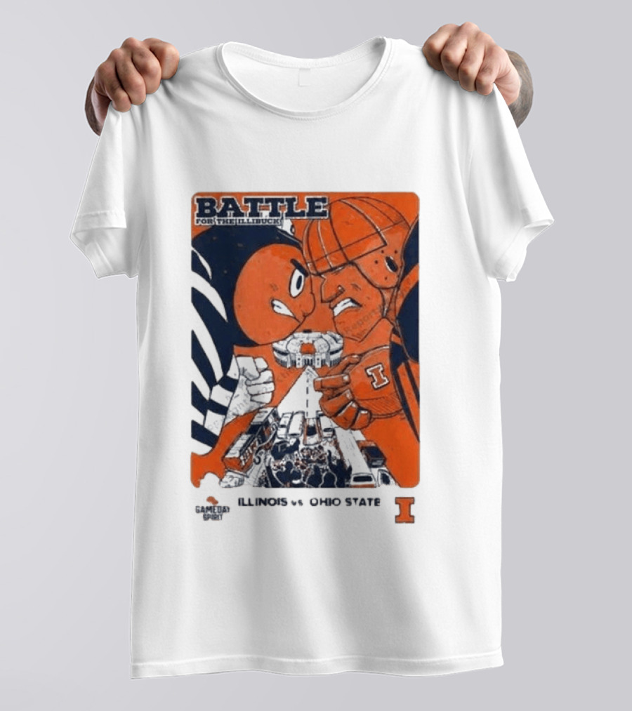 Battle For The Illibuck Illinois Vs Ohio State NCAA College Football 2026 Ohio Stadium T-Shirt