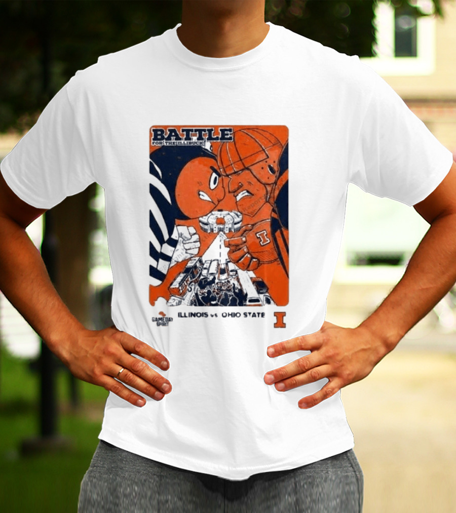 Battle For The Illibuck Illinois Vs Ohio State NCAA College Football 2026 Ohio Stadium T-Shirt