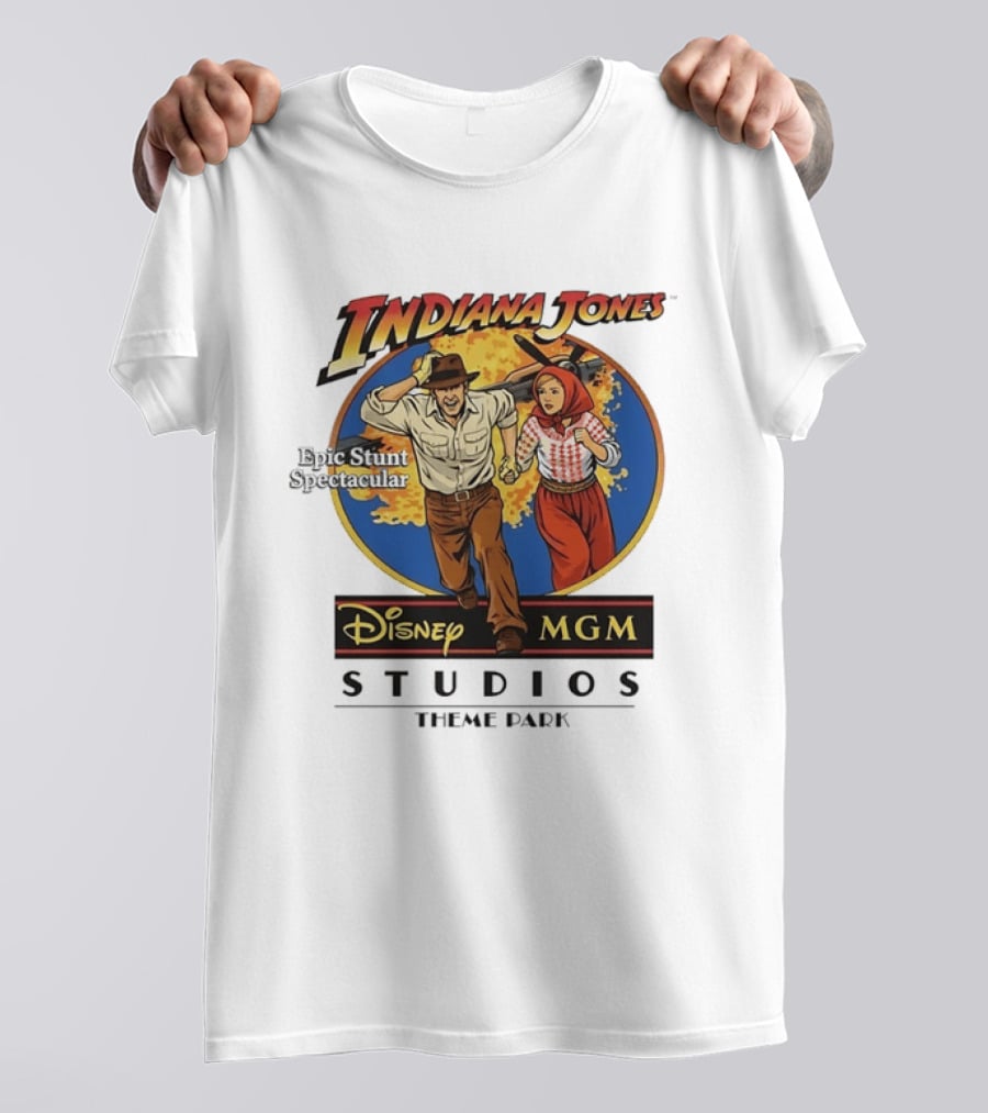 Indiana Jones Epic Stunt Spectacular Disney MGM Studios Theme Park T-Shirt