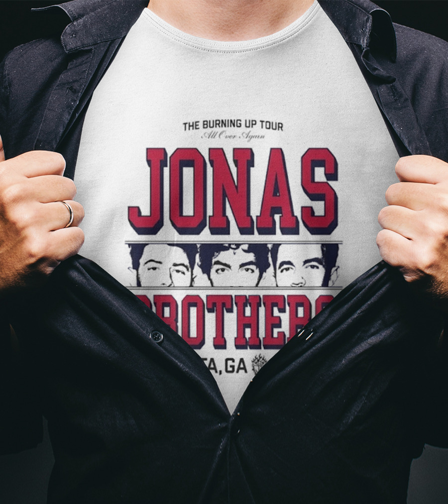 Jonas Brothers The Burning Up Tour All Over Again October 8 Atlanta State Farm Arena T-Shirt