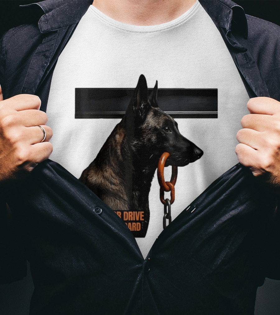 Maligator Drive Comes Standard Belgian Malinois Iron Bar Handler T-Shirt
