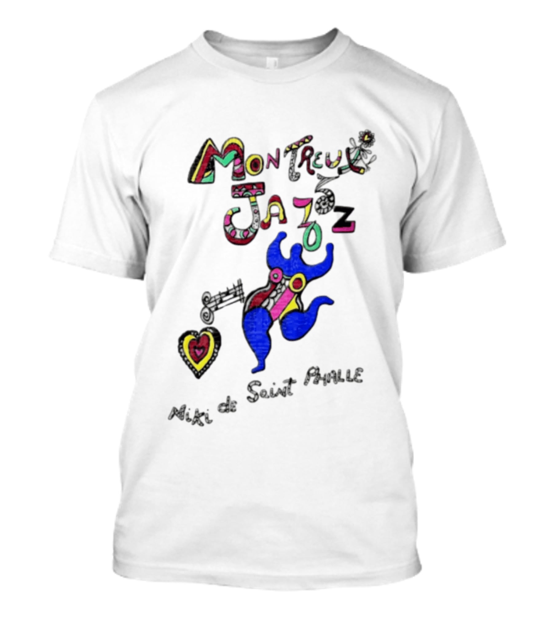 Montreux Jazz Niki De Saint Phalle Colorful Dancing Figure Music T-Shirt