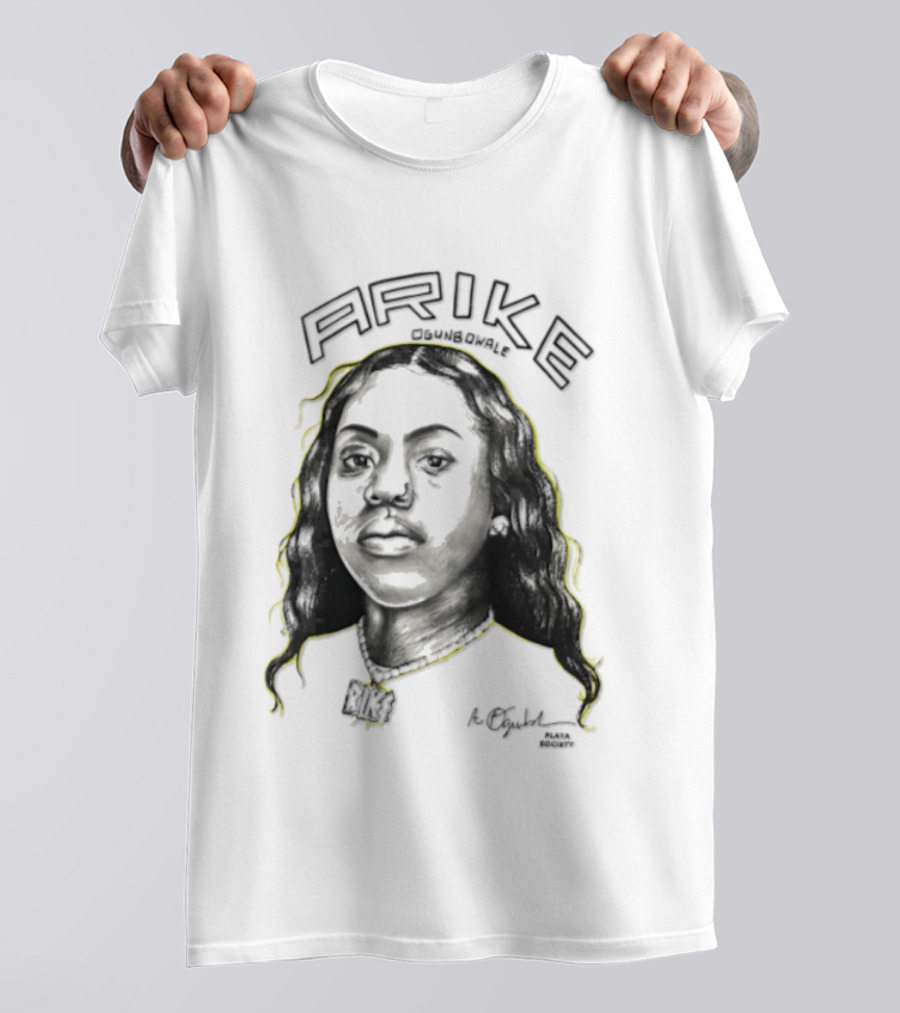Playa Society Arike Ogunbowale Portrait With Necklace T-Shirt
