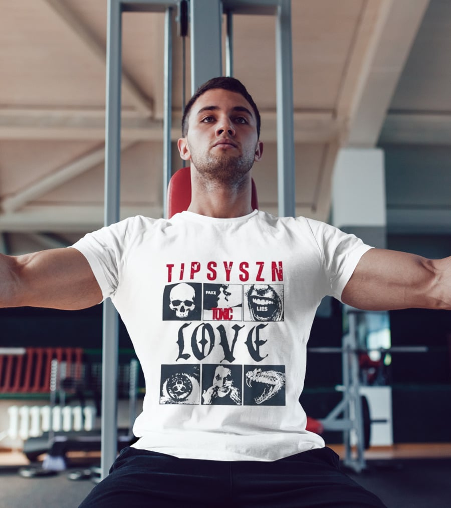 Tipsy Szn Fake Toxic Lies Love Edgy Aesthetic Skulls And Mouth T-Shirt