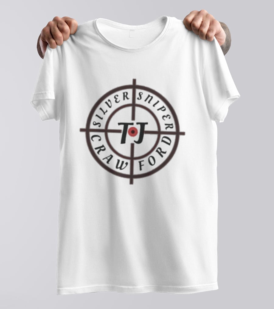 TJ Silver Sniper Crawford Bullseye Shooting Sports Target T-Shirt