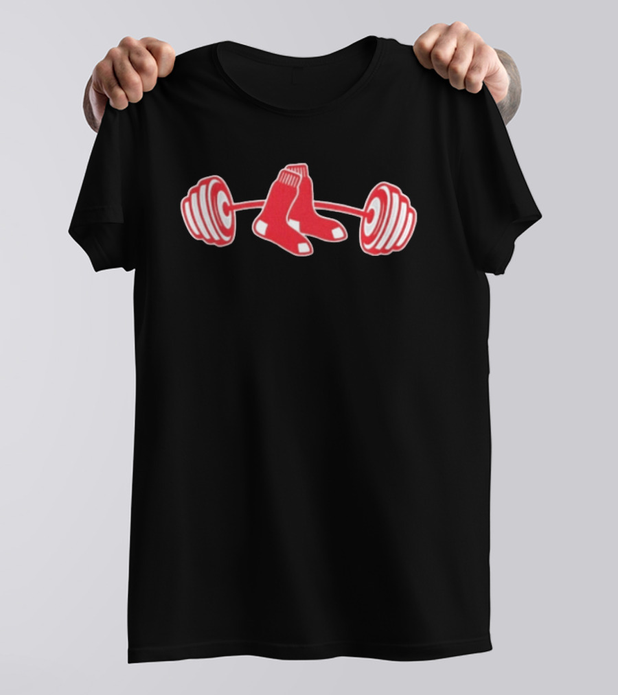 Aroldis Chapman Boston Red Sox Weightlifting Socks Barbell T-Shirt