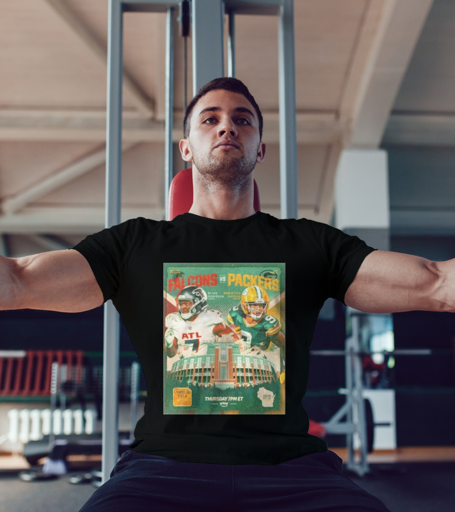 Bijan Robinson Christian Watson Falcons Vs Packers Lambeau Field Thursday 7PM ET Prime 2026 T-Shirt