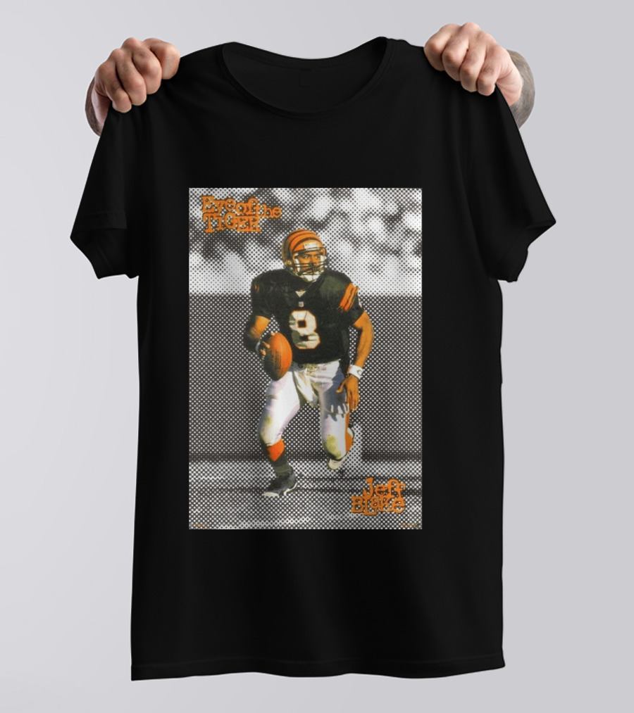 Jeff Blake Eye Of The Tiger Cincinnati Bengals Football QB T-Shirt