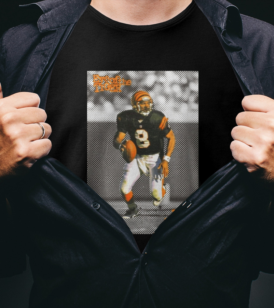Jeff Blake Eye Of The Tiger Cincinnati Bengals Football QB T-Shirt