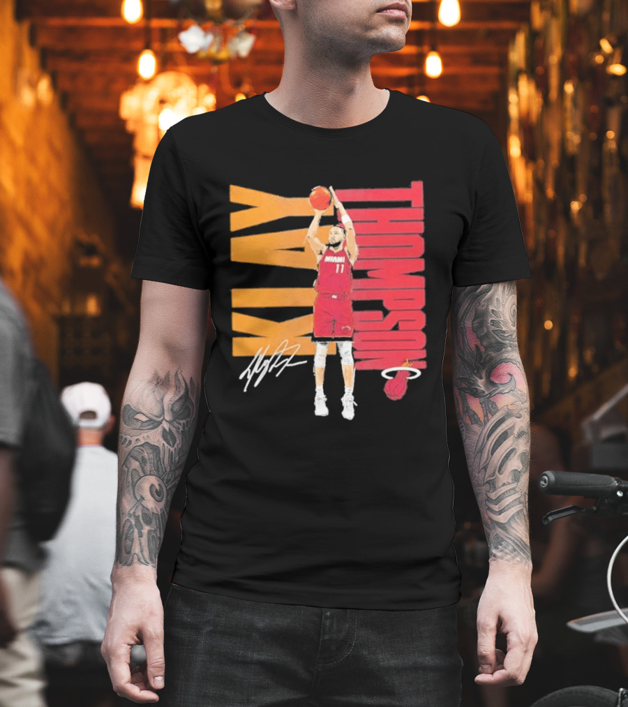 Klay Thompson Miami Heat 11 Basketball Player Signature T-Shirt