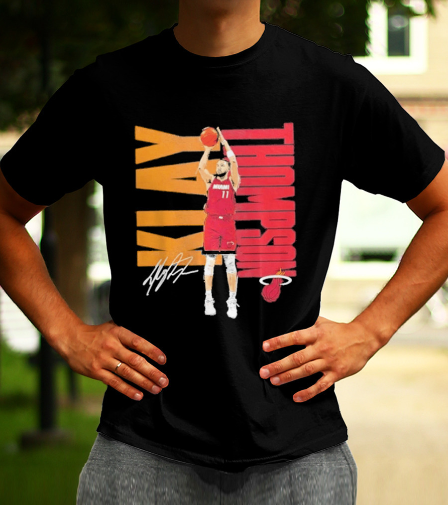 Klay Thompson Miami Heat 11 Basketball Player Signature T-Shirt