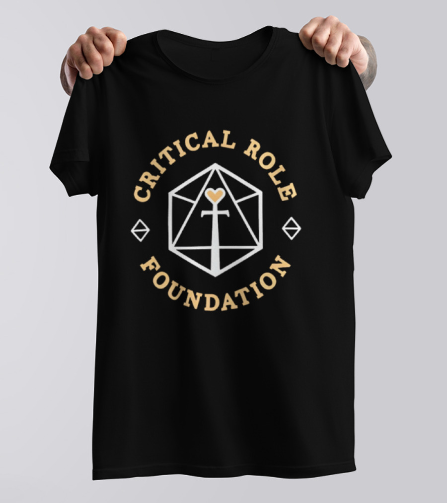 Critical Role Foundation Heart Sword Dice T-Shirt