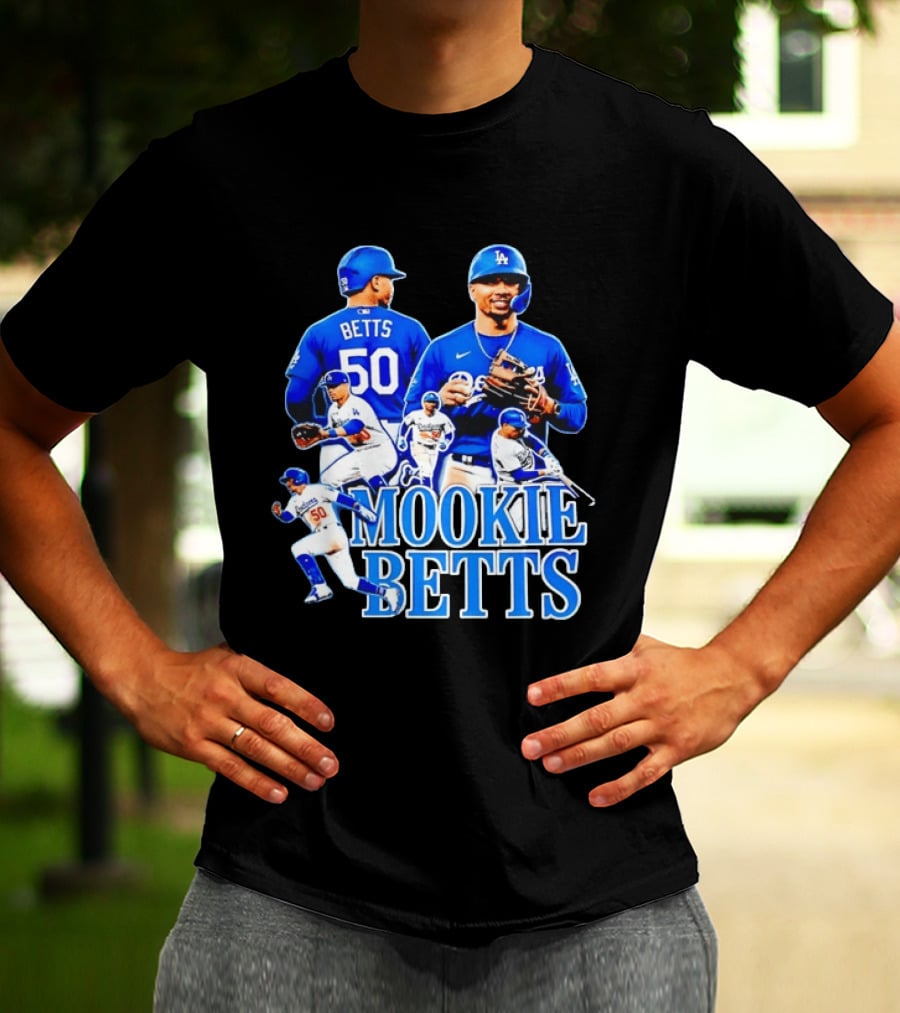 Mookie Betts 50 Los Angeles Dodgers MLB Players T-Shirt