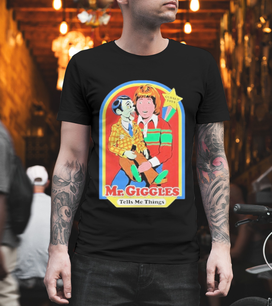 Mr Giggles Cursed Toys Tells Me Things T-Shirt