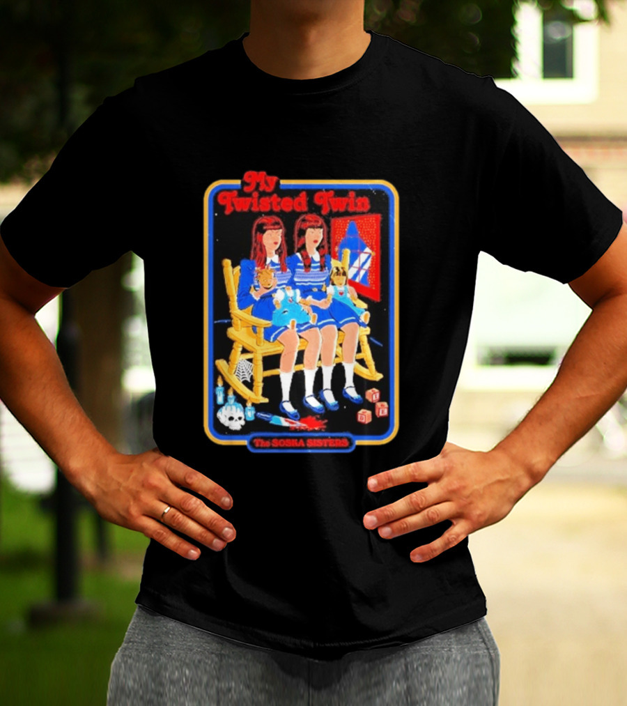 My Twisted Twin The Soska Sisters Horror Creepy Doll Rocking Chair T-Shirt