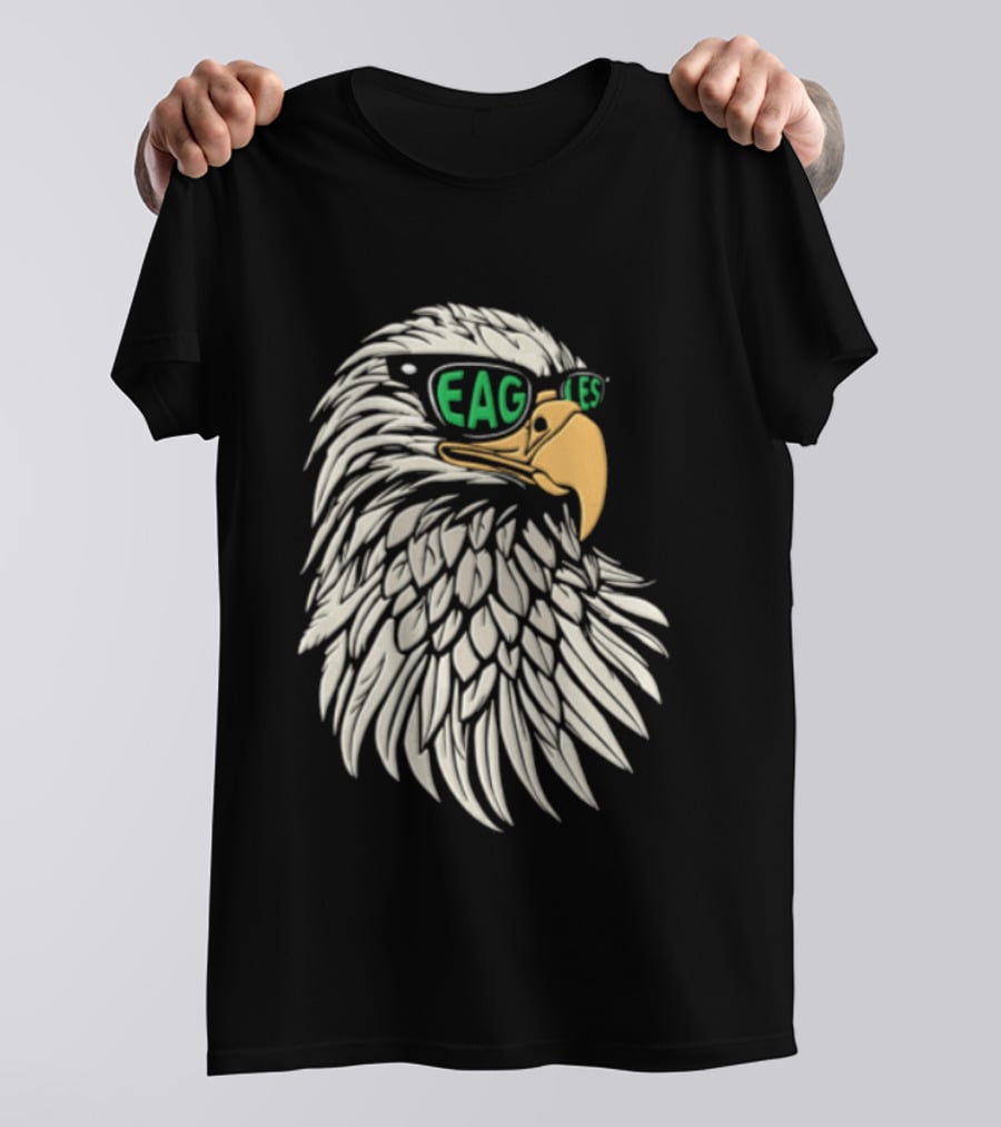 Philadelphia Eagles Bald Eagle Head With Sunglasses T-Shirt