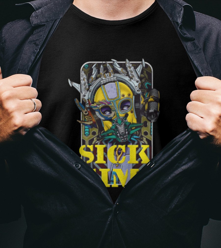 Sick Gimp Cybernetic Masked Figure Futuristic T-Shirt