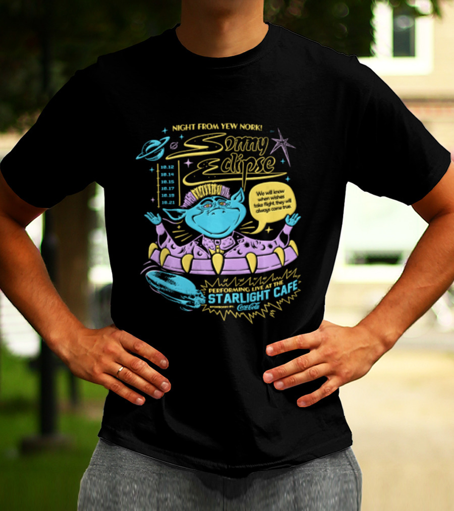 Night From Yew Nork Sonny Eclipse Starlight Cafe T-Shirt