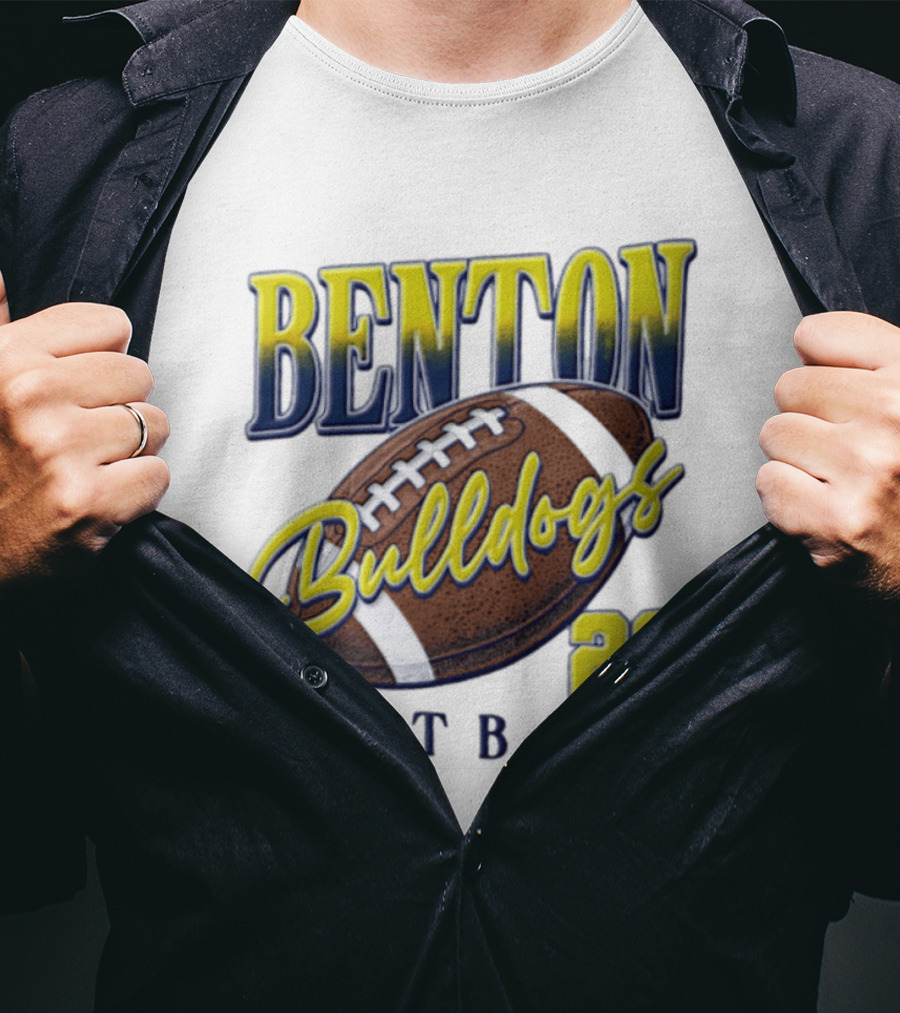 Benton Bulldogs 23 Football Team Spirit Fan Gear T-Shirt