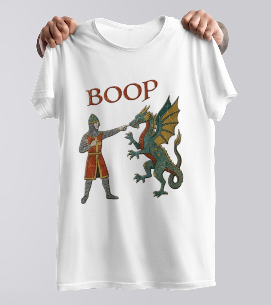 Knight Pointing Boop Dragon Encounter T-Shirt
