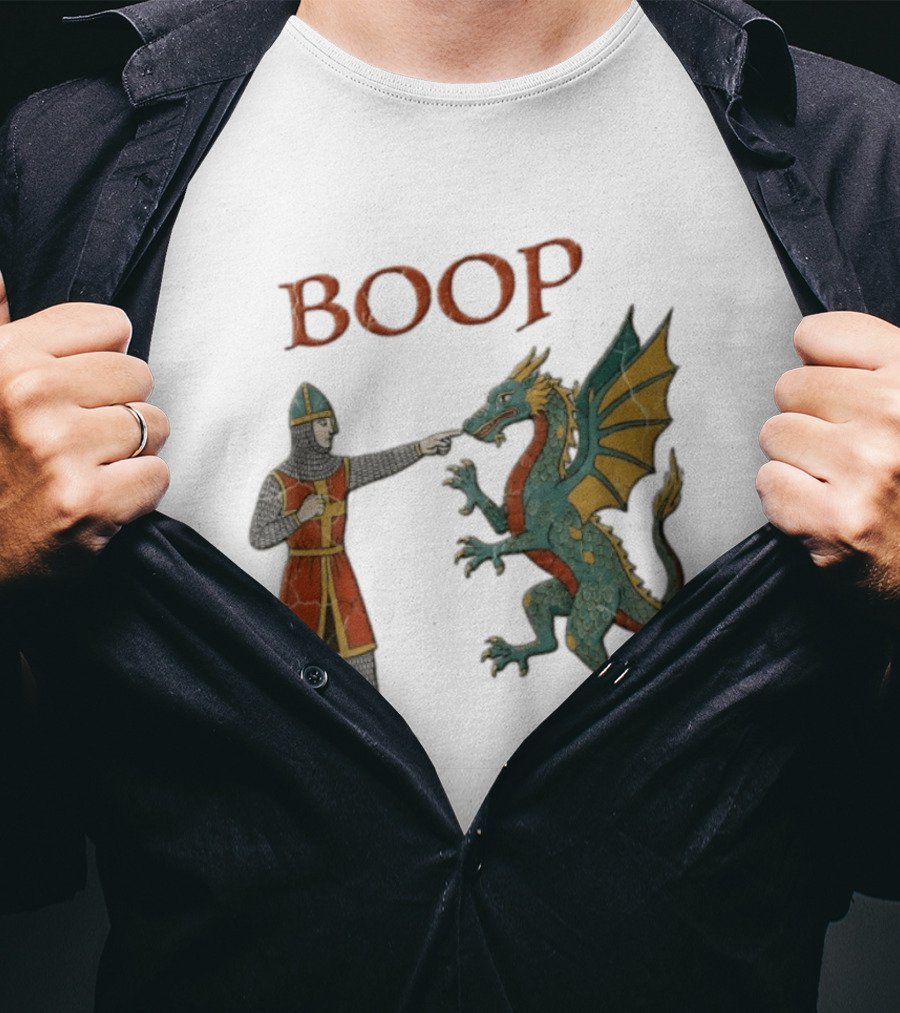 Knight Pointing Boop Dragon Encounter T-Shirt