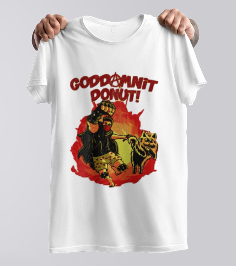 Goddamnit Donut Dungeon Crawler Carl With Mask And Cat T-Shirt