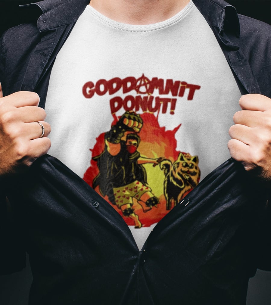 Goddamnit Donut Dungeon Crawler Carl With Mask And Cat T-Shirt