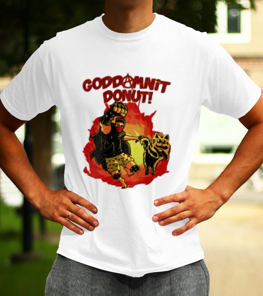 Goddamnit Donut Dungeon Crawler Carl With Mask And Cat T-Shirt