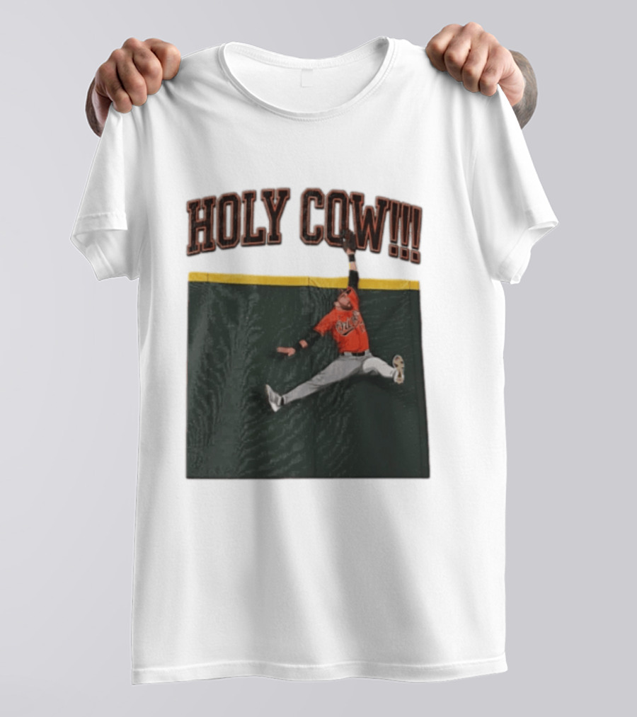 Holy Cow Colton Cowser Baltimore Orioles Catch 2026 T-Shirt