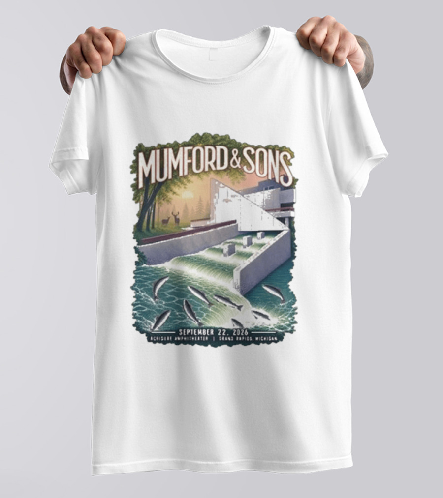 Mumford & Sons September 22 2026 Grand Rapids Michigan Acrisure Amphitheater T-Shirt