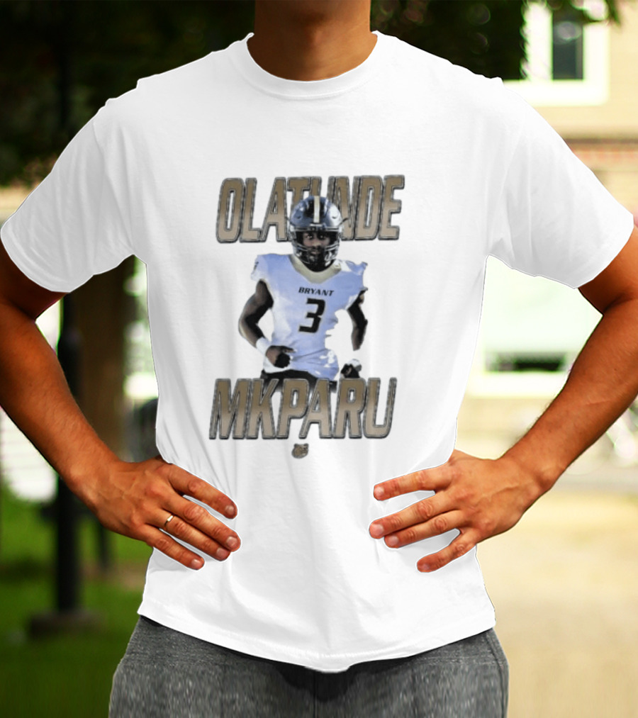 Bryant Bulldogs Olatunde Mkparu Number 3 T-Shirt