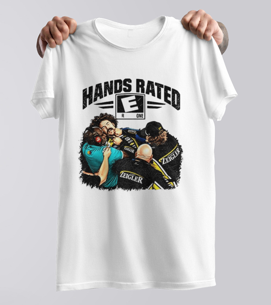 Ryan Blaney Vs Carson Hocevar Hands Rated E Zeigler Racing For Everyone T-Shirt
