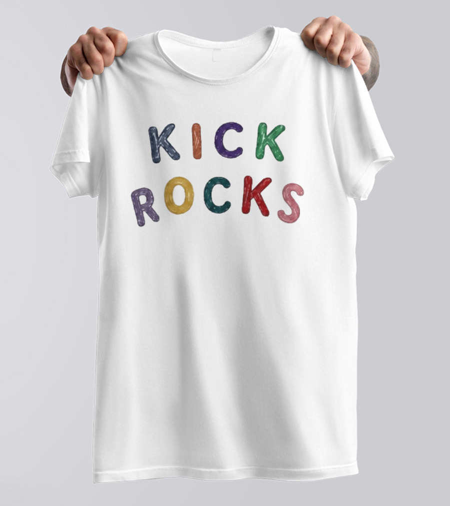 Sophie Cunningham Kick Rocks Colorful Letters T-Shirt
