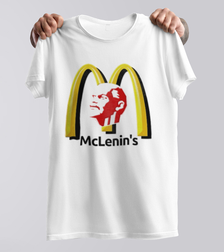 Vladimir Lenin Red Face McLenin's Yellow Arches T-Shirt