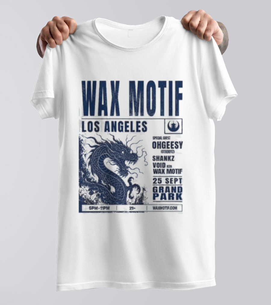 Wax Motif Los Angeles Grand Park Event With Ohgeesy September 25 2026 Dragon T-Shirt