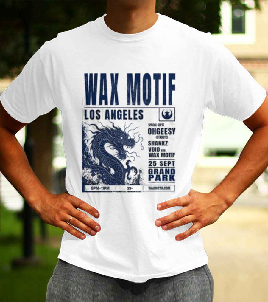 Wax Motif Los Angeles Grand Park Event With Ohgeesy September 25 2026 Dragon T-Shirt