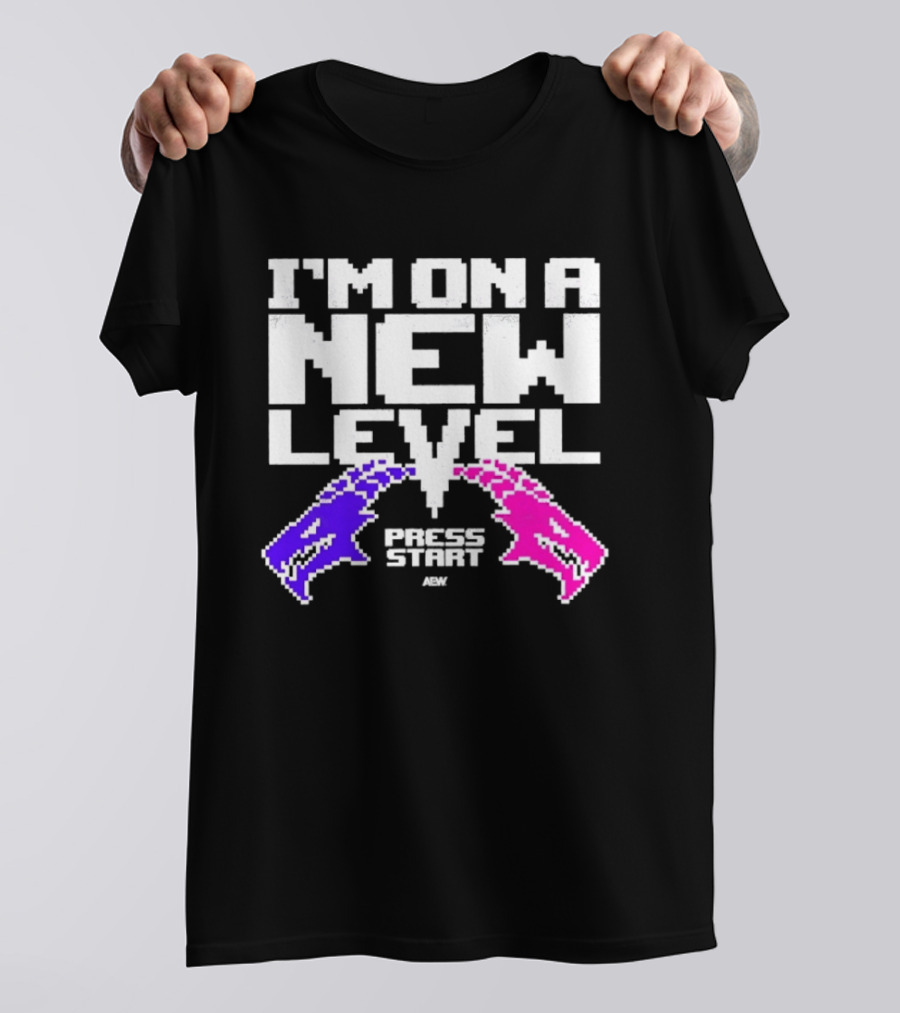 AEW I’m On A New Level Press Start Wrestling T-Shirt